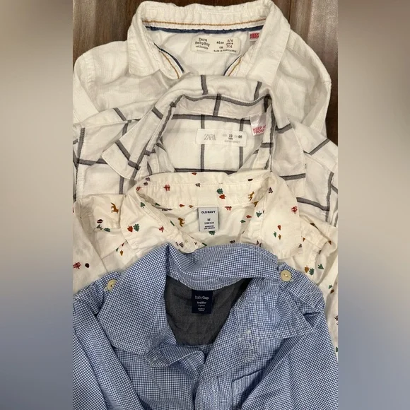 Boys Zara, Baby Gap & Old Navy Button Up Shirts Lot Size 3t